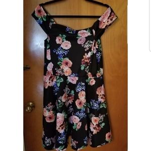 Off-the-shoulder Floral Dress